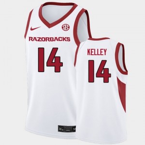 Men Ayden Kelley White Arkansas Razorbacks #14 Official Jerseys 586553-519