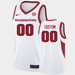 Men Custom White Arkansas #00 Official Jersey 727802-222