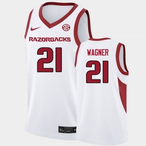 Men D.J. Wagner White Arkansas #21 Limited Jerseys 834861-955