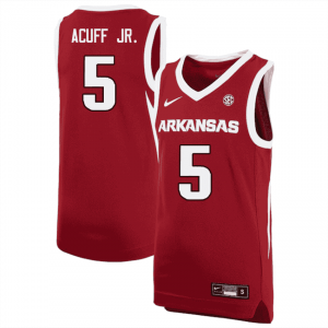 Men Darius Acuff Jr. Cardinal Arkansas #5 NCAA Jerseys 663389-946