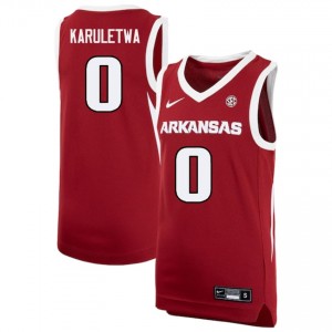 Men Jaden Karuletwa Cardinal Arkansas #0 2025 Jerseys 318037-399