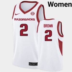 Women Amere Brown White Arkansas #2 2025-26 Jerseys 582590-105