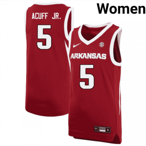 Women Darius Acuff Jr. Cardinal Arkansas #5 Replica Jersey 855851-293