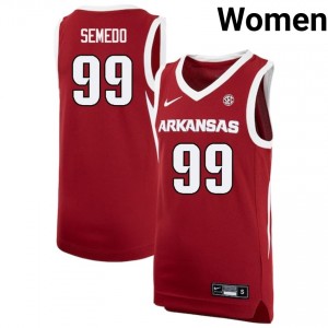 Women Paulo Semedo Cardinal Arkansas Razorbacks #99 Player Jersey 173114-646