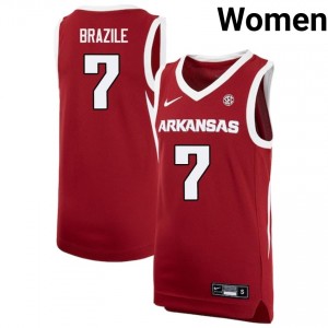 Women Trevon Brazile Cardinal Arkansas #7 2025-26 Jersey 584568-443