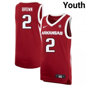 Youth Amere Brown Cardinal Razorbacks #2 University Jerseys 447609-644