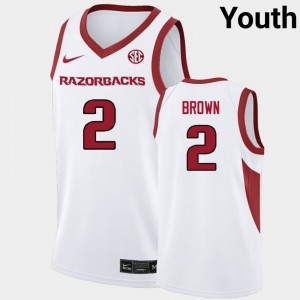 Youth Amere Brown White Arkansas #2 Player Jerseys 218780-732