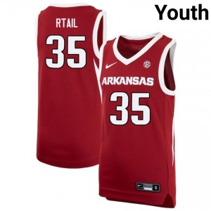 Youth Karim Rtail Cardinal Razorbacks #35 Game Jersey 129358-791