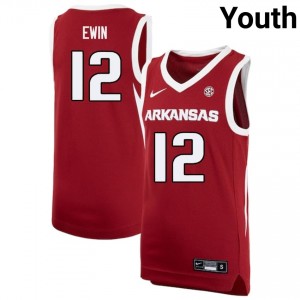 Youth Malique Ewin Cardinal Razorbacks #12 Stitched Jersey 553832-674